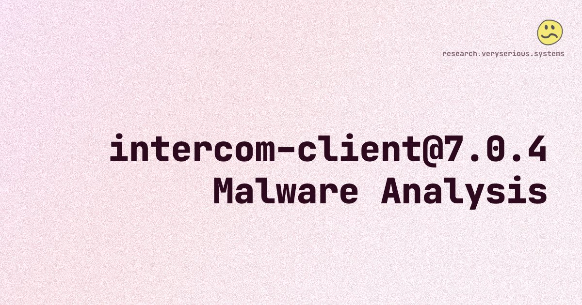 intercom–client@7.0.4 - Malware Analysis